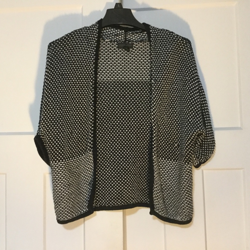 Black and White Knit Cardigan Cover